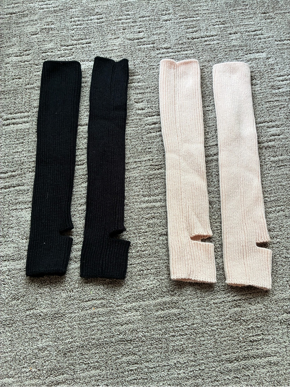 Ballet Leg Warmers - Black and Light Pink